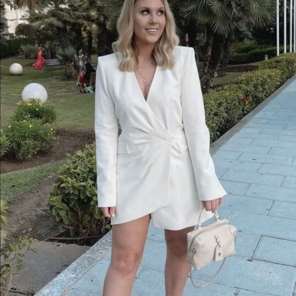 Zara Jackets & Blazers - Zara Draped Blazer Dress